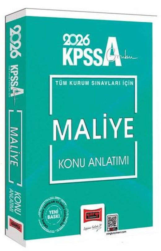 2026 KPSS-A Grubu Tüm Kurum Sınavları İçin Maliye Konu Anlatımı | Yargı Yayınevi (Ciltsiz)