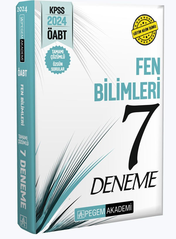 KPSS ÖABT Fen Bilimleri Tamamı Çözümlü 7 Deneme | Pegem Akademi Yayıncılık (Ciltsiz)