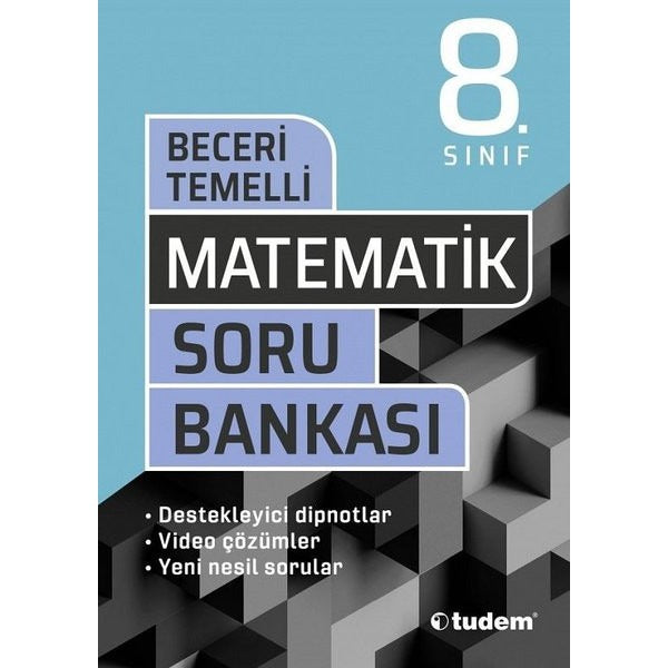 8.Sınıf Matematik Beceri Temelli Soru Bankası | Tudem Yayınları - Ders Kitapları (İnce Kapak)