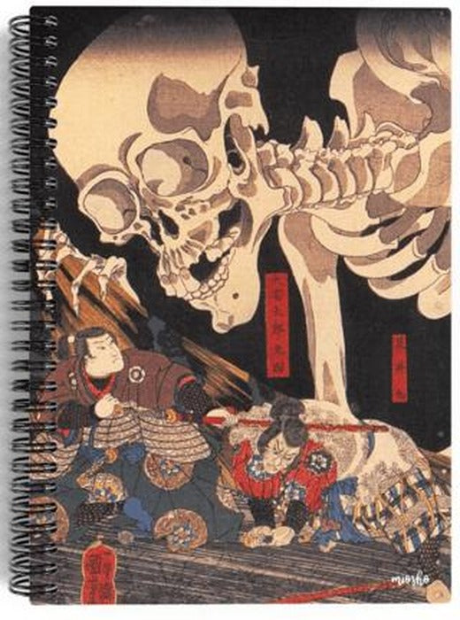 Utagawa Kuniyoshi - Takiyasha and the Skeleton Spectre, 1844 / Spiralli Defter 08 - Çizgisiz - 100 Sayfa | Miosho