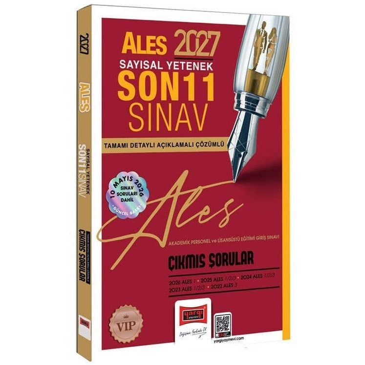 2027 ALES Sayısal Yetenek Son 11 Sınav Tamamı Çözümlü Çıkmış Sorular | Yargı Yayınevi (Ciltsiz)