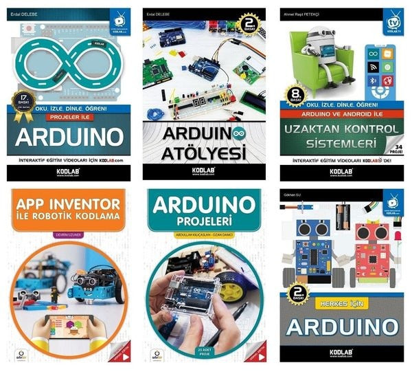 Arduino Programlama Eğitim Seti - 6 Kitap Takım | Kodlab (İnce Kapak)