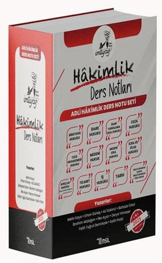 İmtiyaz Adli Hakimlik Ders Notları Seti | Temsil Kitap (Ciltsiz)