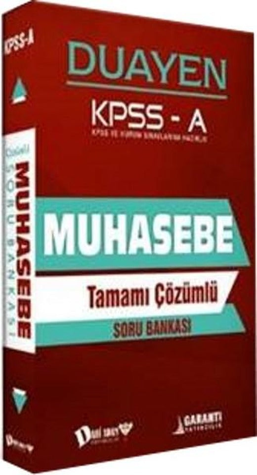 Dahi Adam KPSS A Grubu Muhasebe Duayen Soru Bankası | Dahi Adam Yayıncılık (İnce Kapak)