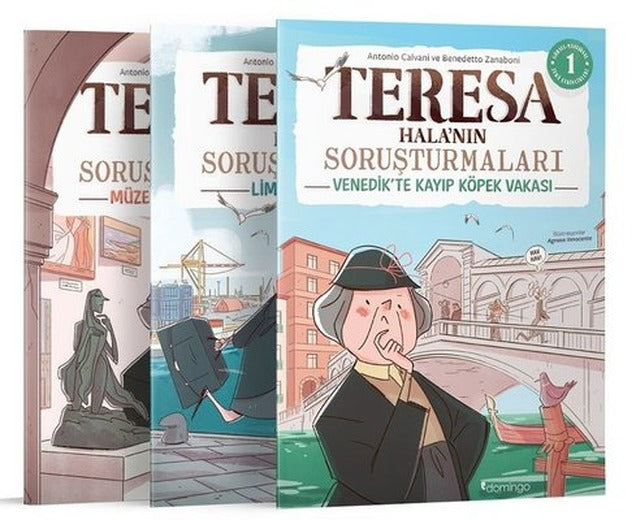 Görsel Mantıksal ve Bilişsel Beceri Etkinlik Seti (7-9 Yaş) - Teresa Halanın Soruşturmaları 1-2-3 (Çıkartmalı) | Domingo Yayınevi