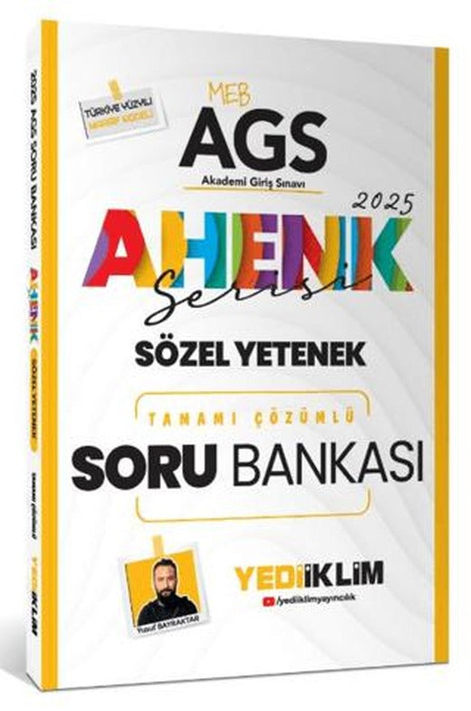 2025 MEB AGS Ahenk Serisi Sözel Yetenek Tamamı Çözümlü Soru Bankası | Yediiklim Yayınları (Ciltsiz)