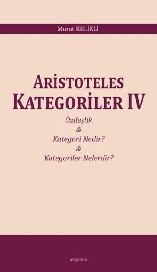 Aristoteles Kategoriler IV