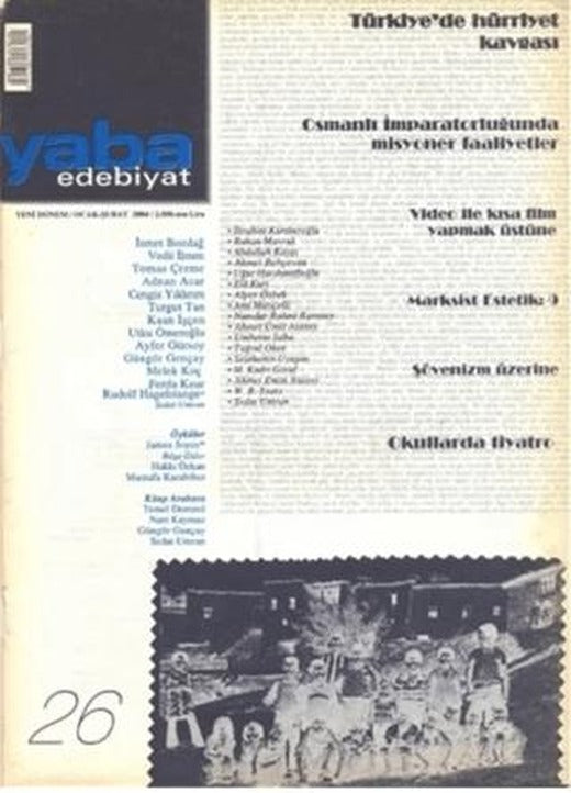 Yaba Edebiyat Dergisi Sayı: 26 | Yaba Dergisi Yayınları (Ciltsiz)