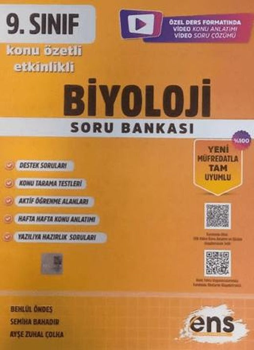 9. Sınıf Biyoloji Soru Bankası | ENS Yayınları (Ciltsiz)