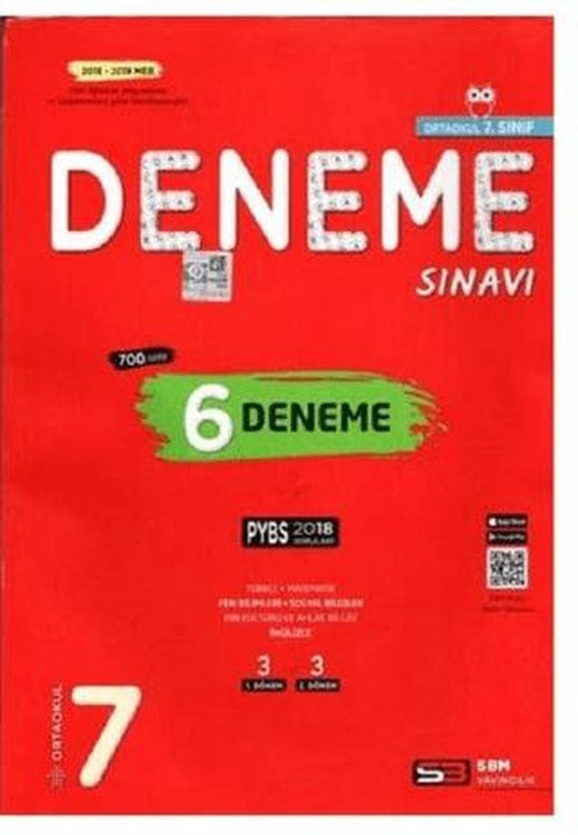 7. Sınıf PYBS 6 Deneme | SBM Yayıncılık (Ciltsiz)