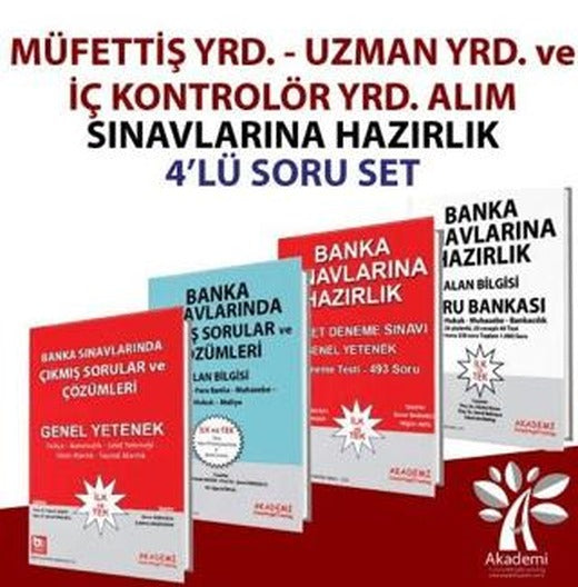 Müfettiş Yrd. - Uzman Yrd. ve İç Kontrolör Yrd. Alım Sınavına Hazırlık Soru Seti (4 Kitap Takım) | Akademi Consulting Training (Ciltsiz)