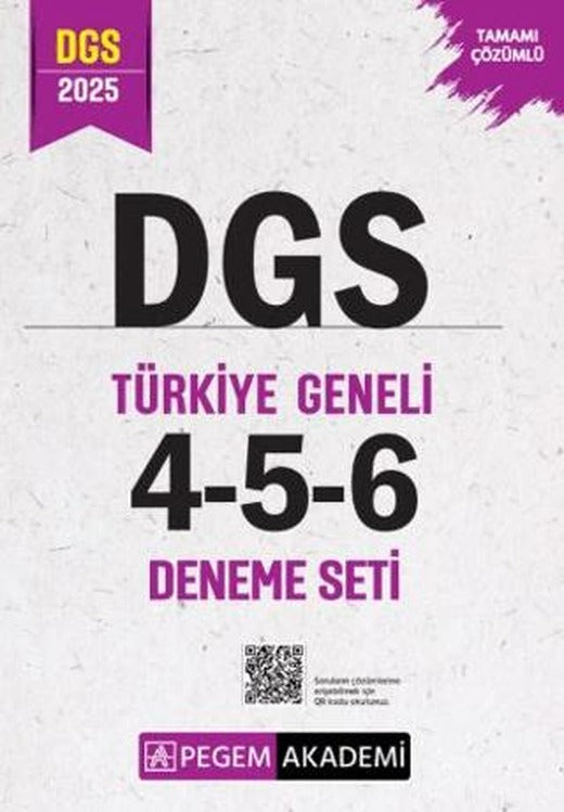 2025 DGS Tamamı Çözümlü Türkiye Geneli 4-5-6 (3'lü Deneme Seti) | Pegem Akademi Yayıncılık (Ciltsiz)
