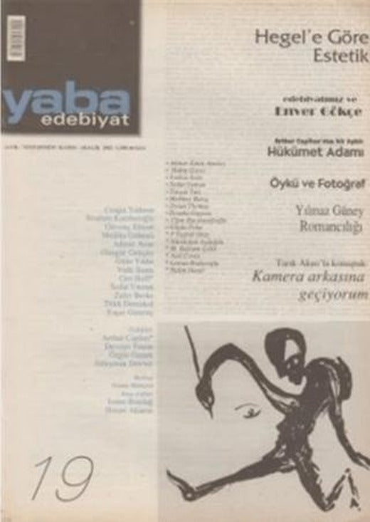 Yaba Edebiyat Dergisi Sayı: 19 | Yaba Dergisi Yayınları (Ciltsiz)