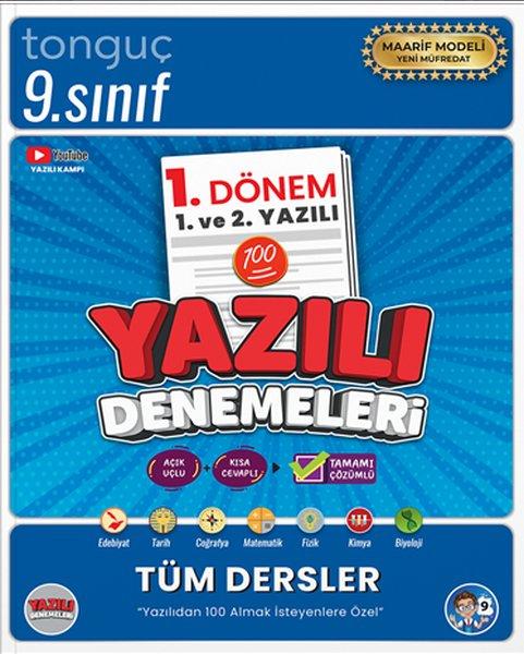9. Sınıf Yazılı Denemeleri 1. Dönem 1 ve 2. Yazılı | Tonguç Akademi (İnce Kapak)  - Resim 1