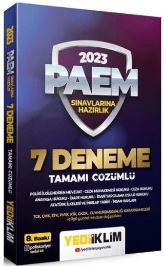 Yediiklim 2023 PAEM ve Misyon Koruma 7 Deneme Çözümlü | Yediiklim Yayınları (Ciltsiz)  - Resim 1