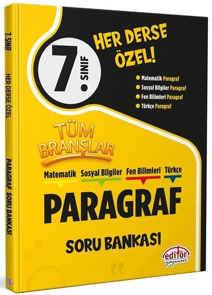 7. Sınıf Tüm Branşlar Paragraf Soru Bankası | Editör (İnce Kapak)  - Resim 1
