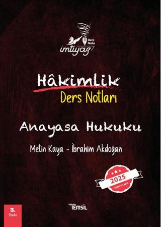 Anayasa Hukuku Hakimlik Ders Notları | Temsil Kitap (Ciltsiz)  - Resim 1