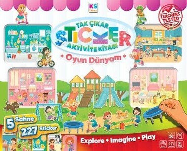 Oyun Dünyam Tak Çıkar Sticker Kitabı | Ks Games (İnce Kapak)  - Resim 1