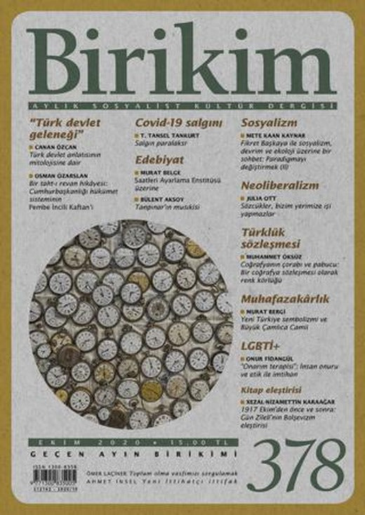 Birikim Aylık Sosyalist Kültür Dergisi Sayı: 378 Ekim 2020 | Birikim Yayınları (Ciltsiz)