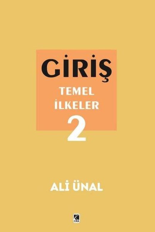 Giriş Temel İlkeler - 2 | Çıra Yayınları (İnce Kapak)