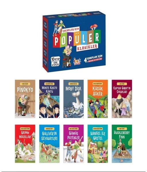Çocuklar için Popüler Klasikler Set+Soru Kitapçığı - 10 Kitap Takım | Bıcırık Yayınları (İnce Kapak)