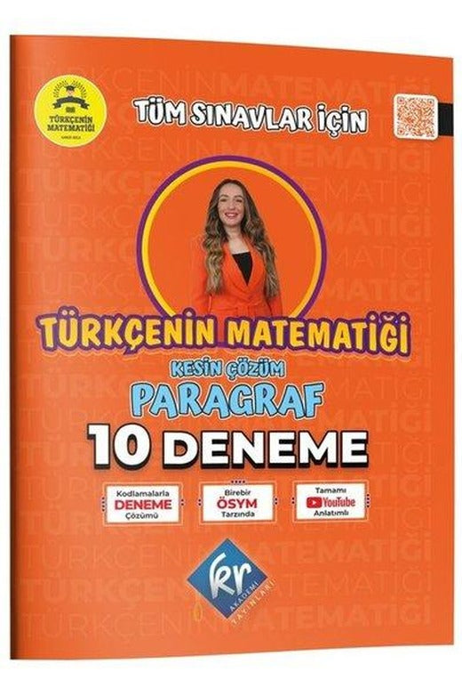 Gamze Hoca Türkçenin Matematiği Tüm Sınavlar İçin Paragraf 10 Deneme | KR Akademi (İnce Kapak)