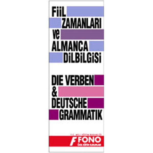 Almanca Fiil Zamanları ve Dilbilgisi Tablosu | Fono Yayınları (İnce Kapak)