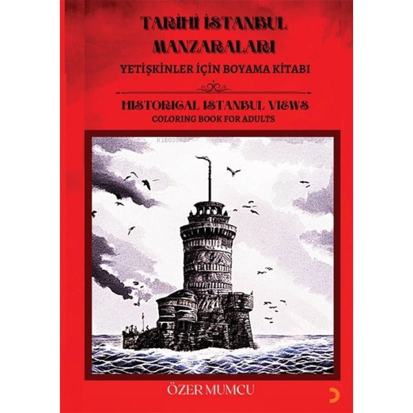 Tarihi İstanbul Manzaraları - Yetişkinler için Boyama Kitabı | Cinius (İnce Kapak)