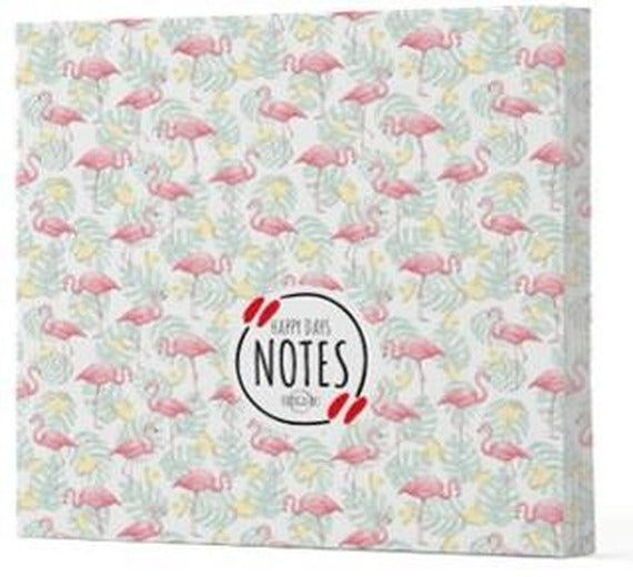 Flamingo 3 - Çizgisiz Yan Boyamalı Defter | Vivago Art