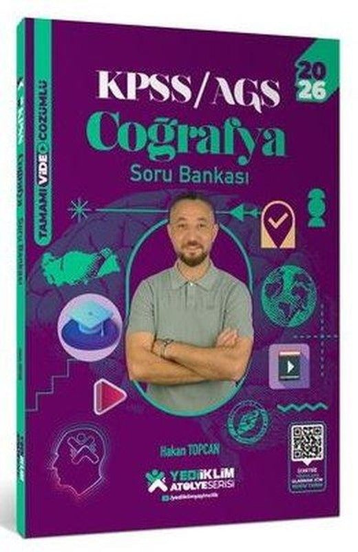 2026 KPSS Genel Kültür Atölye Serisi Coğrafya Tamamı Video Çözümlü Soru Bankası | Yediiklim Yayınları (İnce Kapak)