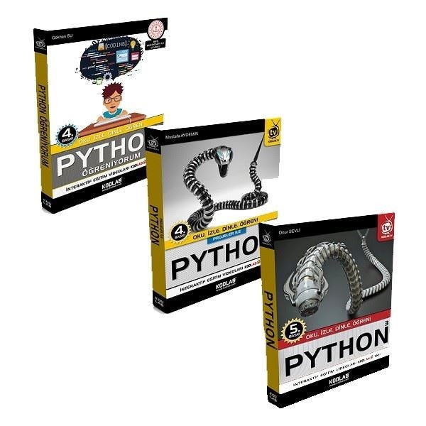 Phyton Eğitim Seti - 3 Kitap Takım | Kodlab (İnce Kapak)