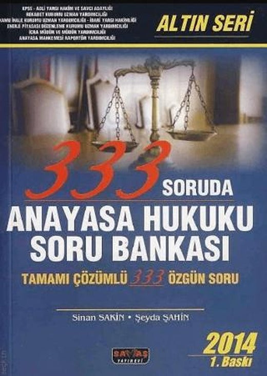 333 Soruda Anayasa Hukuku Soru Bankası | Savaş Yayınevi (Ciltsiz)