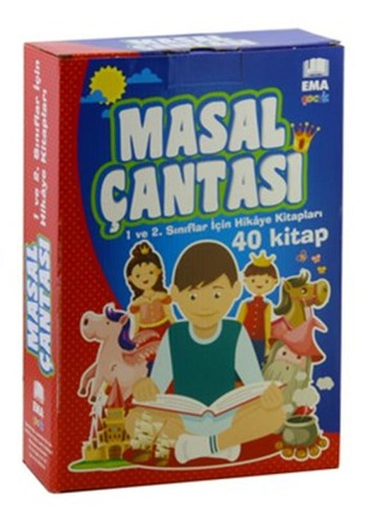 Masal Çantası 100 Temel Eserden Seçilmiş 40 Kitap - 1. ve 2. Sınıflar İçin | Ema Çocuk