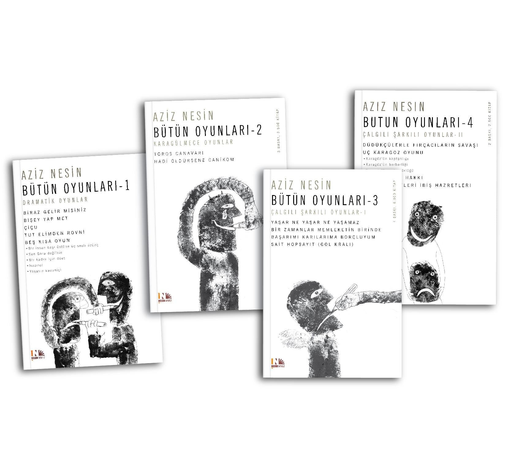 Aziz Nesin Bütün Oyunları-4 Cilt | Nesin Yayınevi (Ciltsiz)