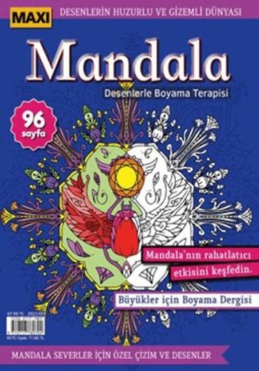 Maxi Mandala Desenlerle Boyama Terapisi 8 | Maxi Yayıncılık (Ciltsiz)