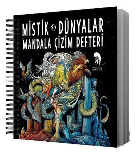 Mistik Dünyalar - Mandala Çizim Defteri | Romos Kitap (İnce Kapak)