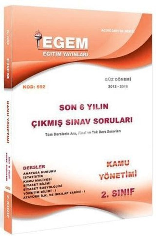 1. Sınıf 1. Yarıyıl Sağlık Kurumları İşletmeciliği Son 6 Yılın Çıkmış Sınav Soruları (Kod 509)