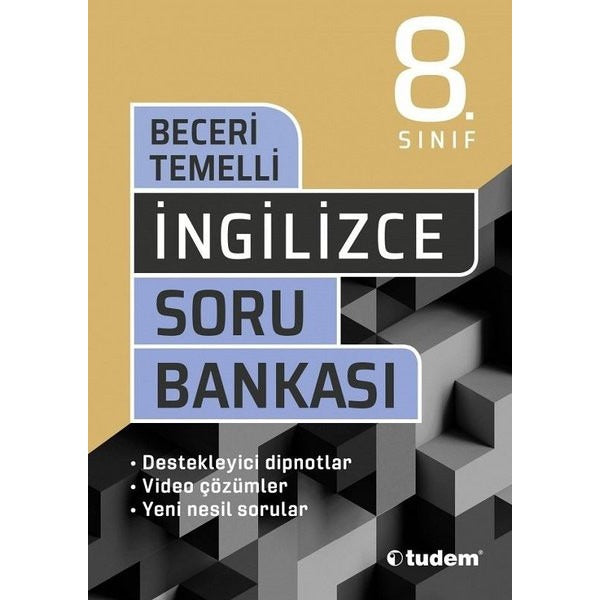 8.Sınıf LGS İngilizce Beceri Temelli Soru Bankası | Tudem Yayınları - Ders Kitapları (İnce Kapak)