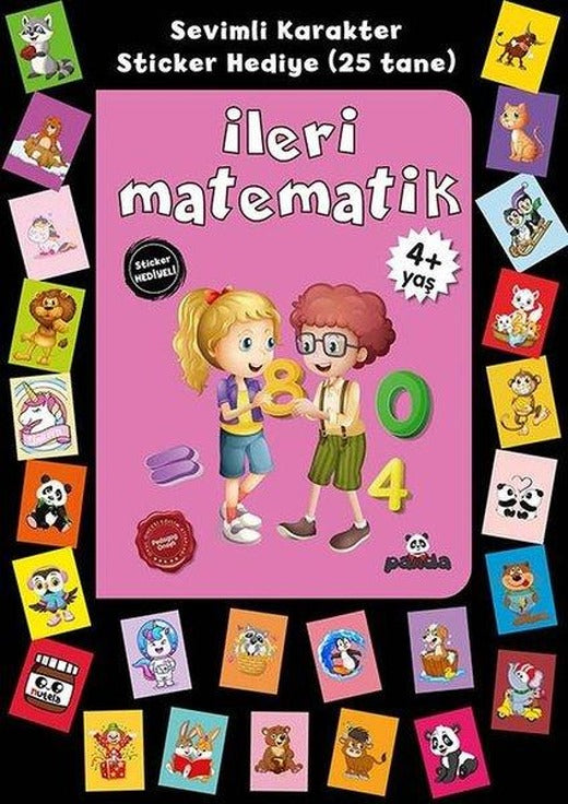 İleri Matematik - Stickerlı 4+ Yaş | Panda (İnce Kapak)