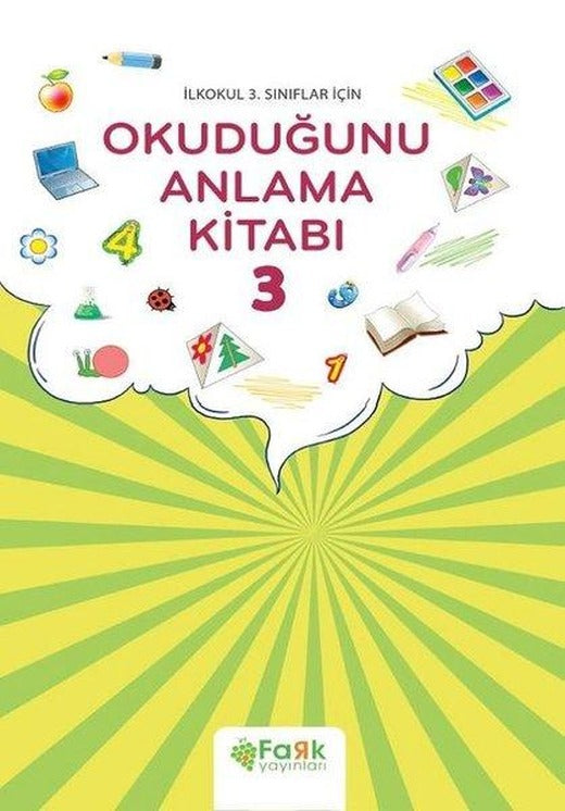 Okuduğunu Anlama Kitabı 3-İlkokul 3.Sınıflar İçin | Fark Yayınları (İnce Kapak)