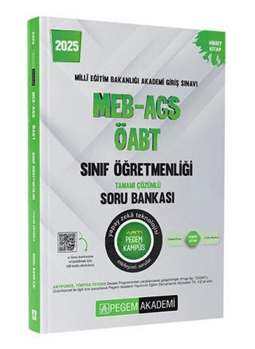 2025 MEB-AGS-ÖABT Sınıf Öğretmenliği Tamamı Çözümlü Soru Bankası | Pegem Akademi Yayıncılık (Ciltsiz)