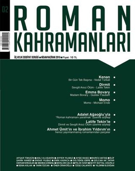 Roman Kahramanları Dergisi Sayı: 2 Nisan-Haziran 2010 | Roman Kahramanları Dergisi (Ciltsiz)