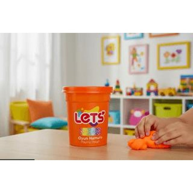 Let's Neon Oyun Hamuru Turuncu 110g | Lets