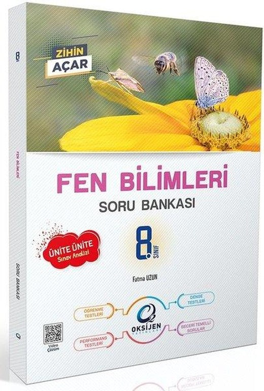Oksijen 8. Sınıf Fen Bilimleri Soru Bankası | Oksijen Yayınları - Eğitim (İnce Kapak)