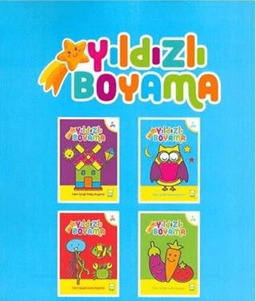Yıldızlı Boyama 4 Kitap | Ema Çocuk (Ciltsiz)