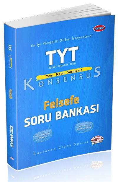 Editör Yayınları Tyt Felsefe Konsensüs Soru Bankası kitap kapağı
