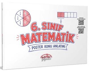 6. Sınıf Matematik Poster Konu Anlatımı | Editör Yayınevi (Ciltsiz)  - Resim 1