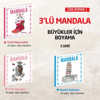 NTT - 3 lü Mandala Boyama Seti 3. Seri | Note The Time (Ciltsiz)  - Resim 1