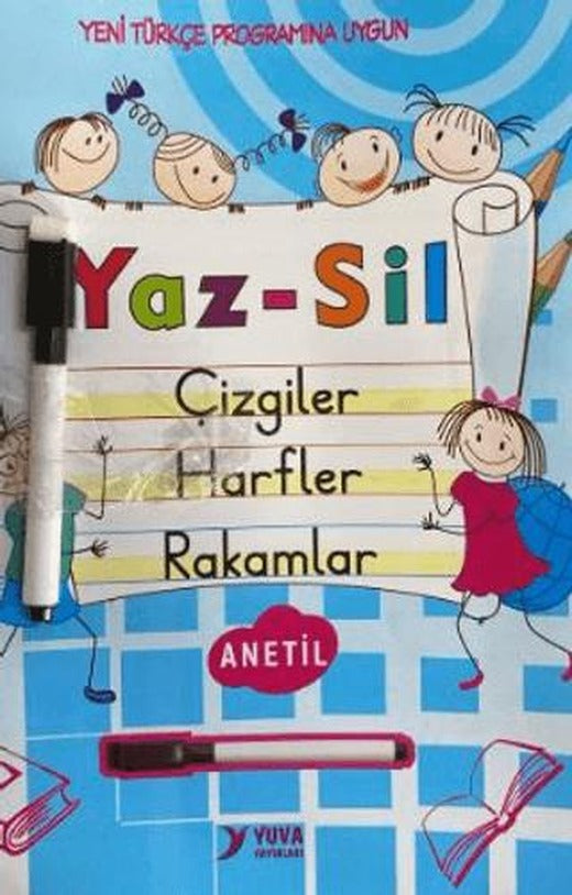 Çizgi Kitabım Yaz Sil Yazı Defteri Anetil | Yuva Yayınları (Ciltsiz)