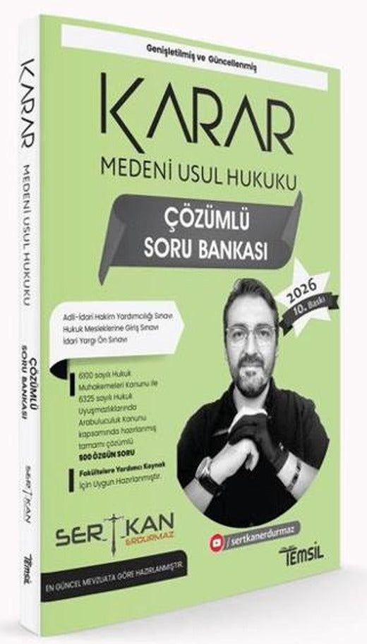 Karar Medeni Usul Hukuku Soru Bankası | Temsil Kitap (Ciltsiz)
